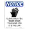 Signmission OSHA Sign, Gloves Must Be Worn With Symbol, 5in X 3.5in Decal, 10PK, 3.5" W, 5" H, Portrait, PK10 OS-NS-D-35-V-13115-10PK - alternate 1